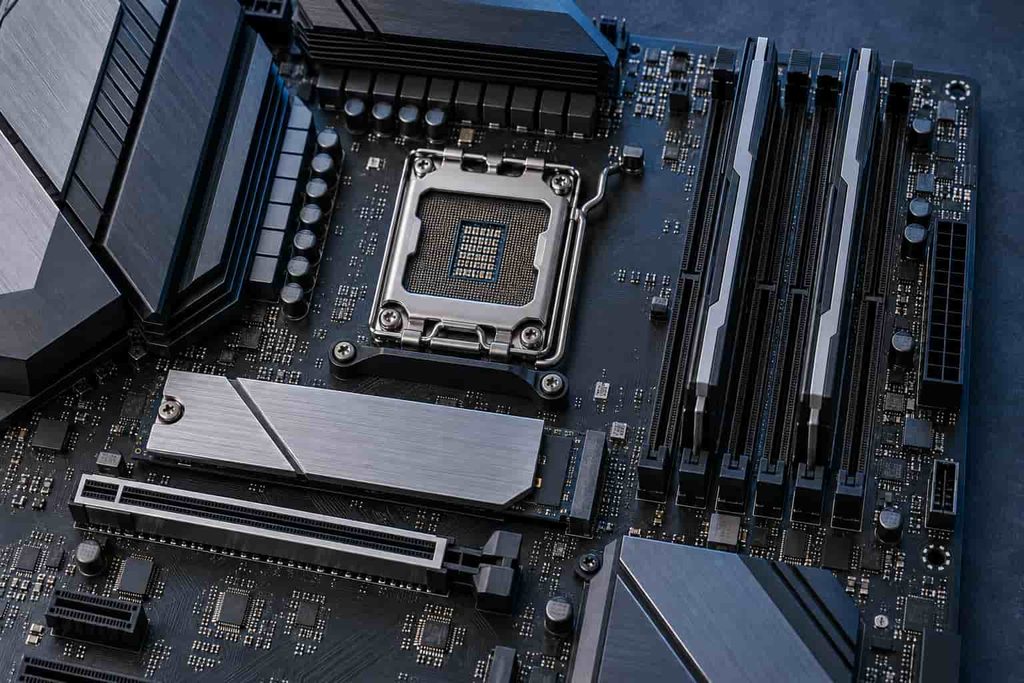 DDR5 memory and M.2 NVMe SSD installed on an AM5 motherboard