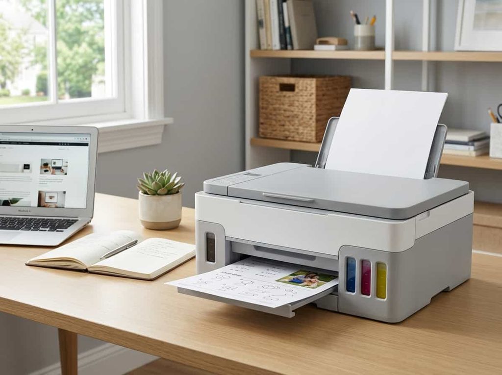 Compact refillable ink-tank printer for everyday home printing