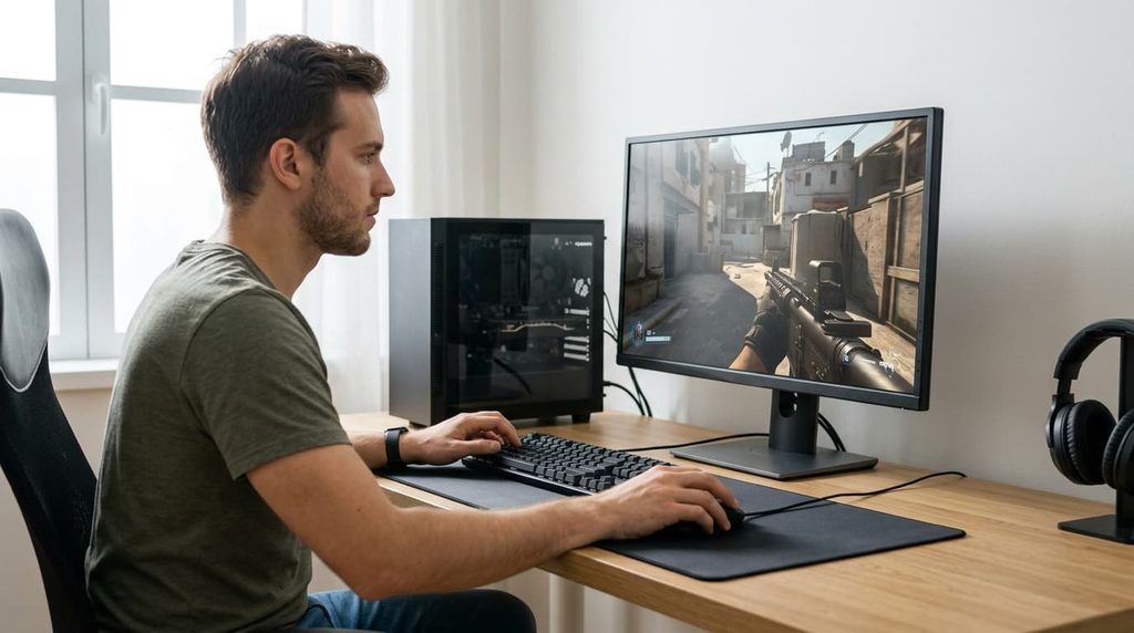 Budget gaming PC running modern games at 1080p