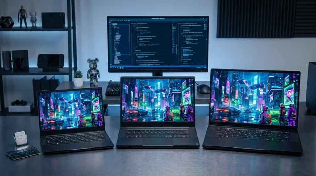 14-inch 16-inch and 18-inch gaming laptop size comparison