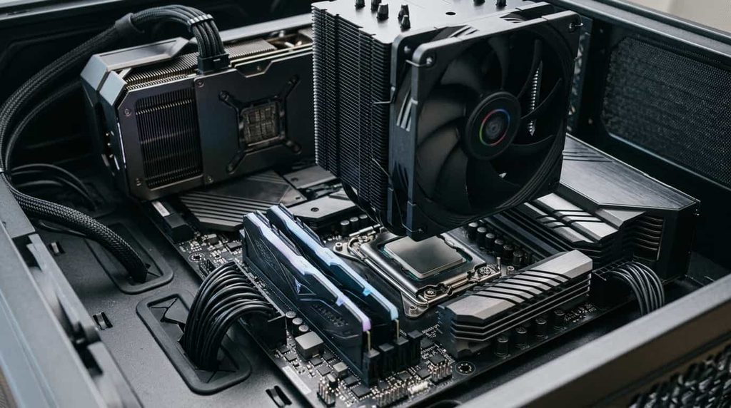 High-performance CPU inside a modern gaming PC