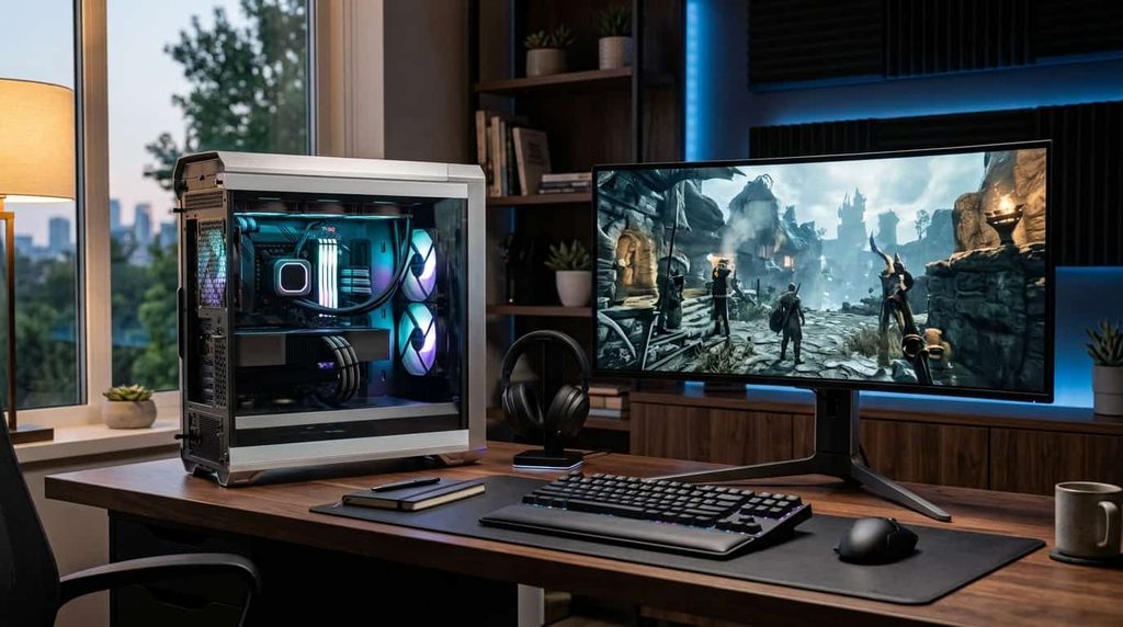 Balanced gaming PC with a powerful CPU and graphics card