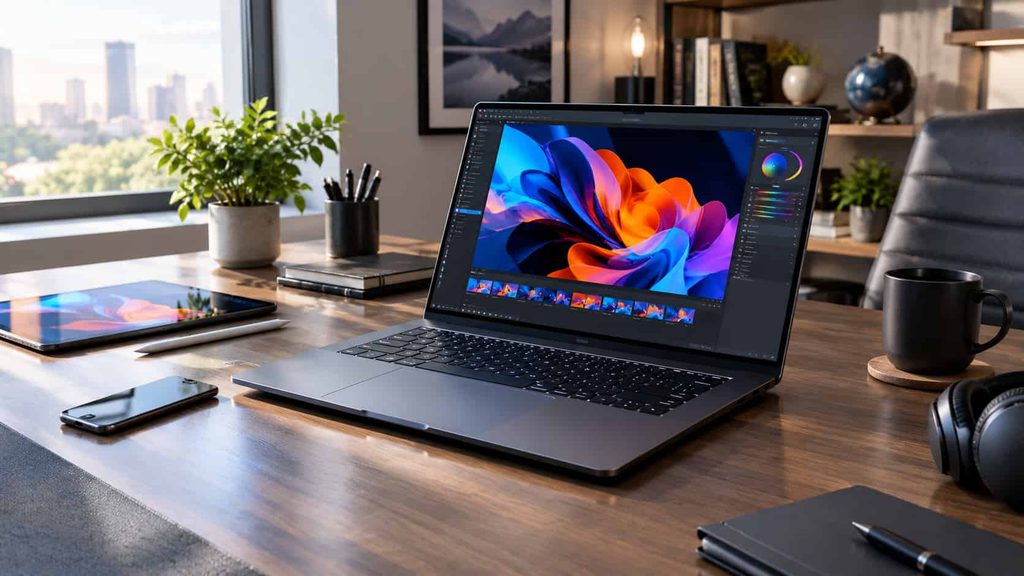 Large Windows laptop with a premium display for work and content creation