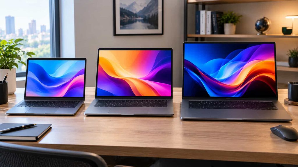 Laptop screen sizes and display options compared