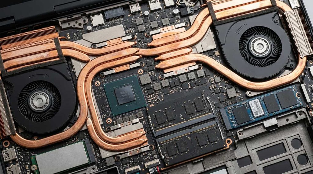 Mobile workstation cooling system, graphics hardware, memory and SSD components