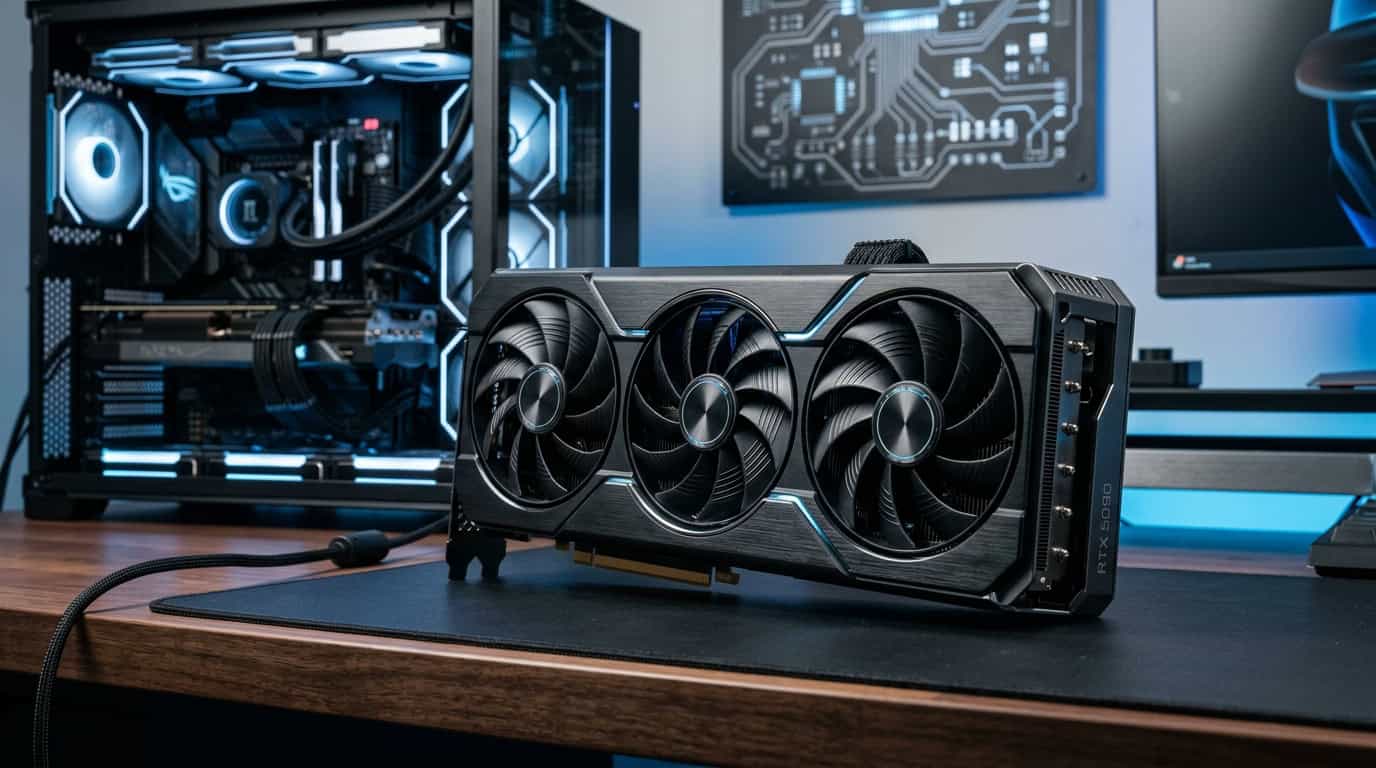 Modern graphics card showing the hardware behind rising GPU prices